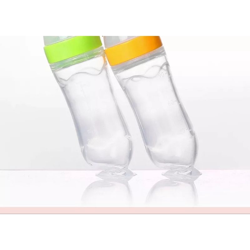 Sendok Makan Bayi MPASI Botol Sendok MPASI Botol Silicone Baby Feeding Bottle