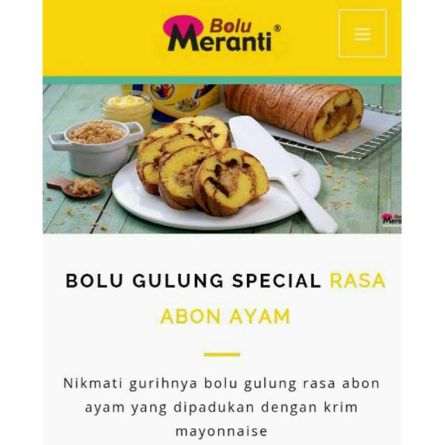 

BONUS MASKER KAIN - Bolu Gulung Meranti Rasa Abon Ayam - Medan Kali