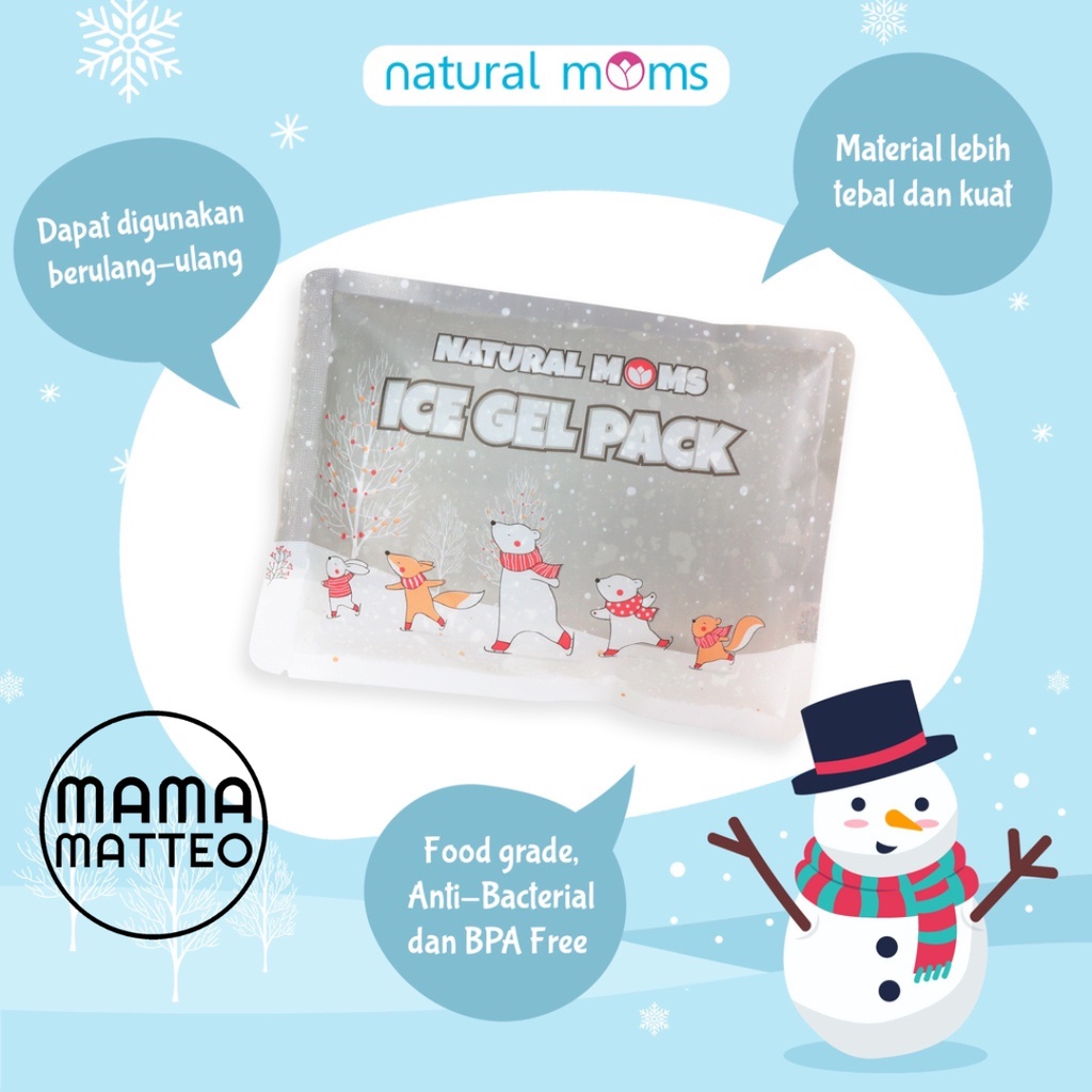 NATURAL MOMS Ice Gel Pack 500GR 500ml / Pendingin ASI / Polar Bear / Little Penguin / BANDUNG