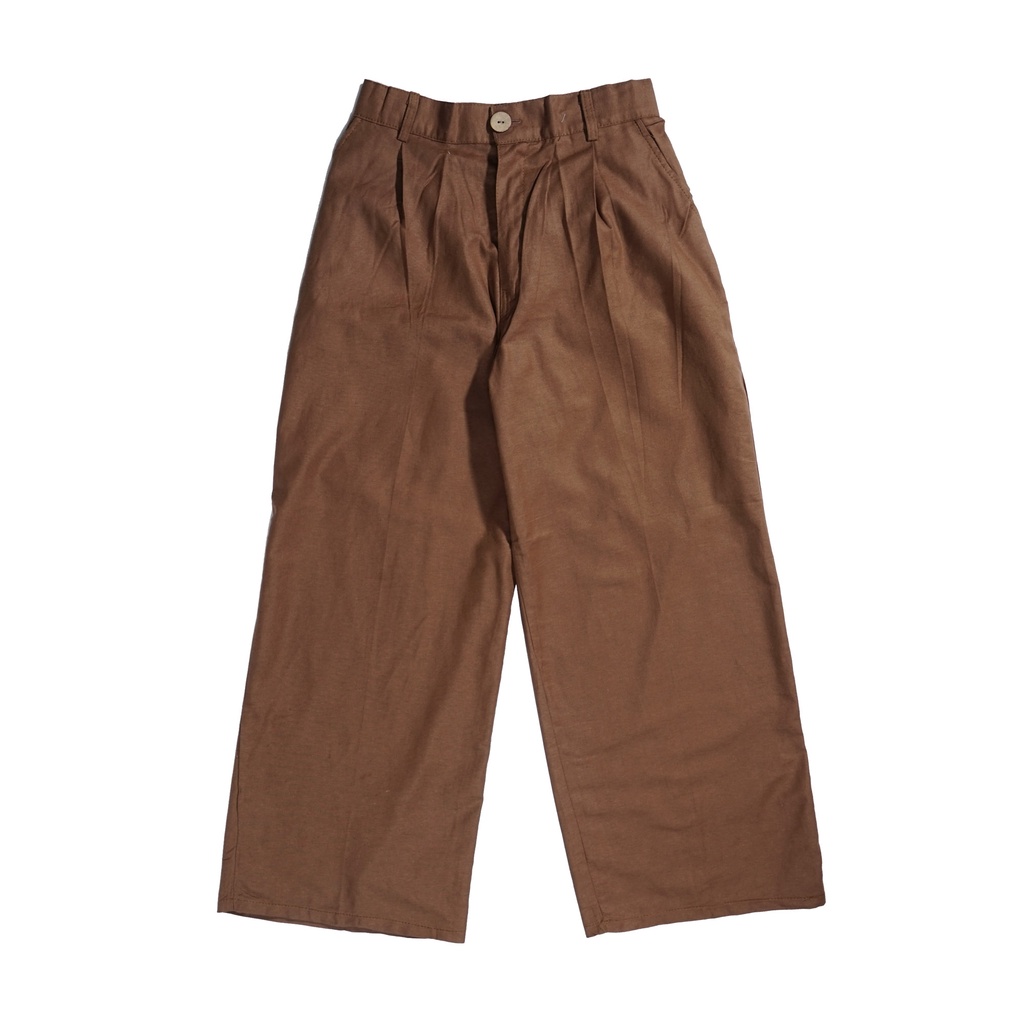 REINA CULOTTE PANTS | Celana Wanita | Culotte Pants | Celana Kulot Wanita-BROWN