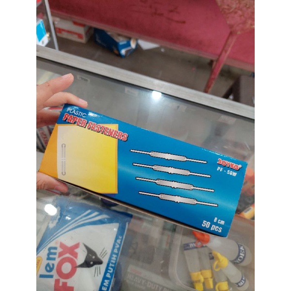 

(5pcs) Plastic Paper Fastener Joyko PF 50 W 8cm / Penjepit File Plastik Business File