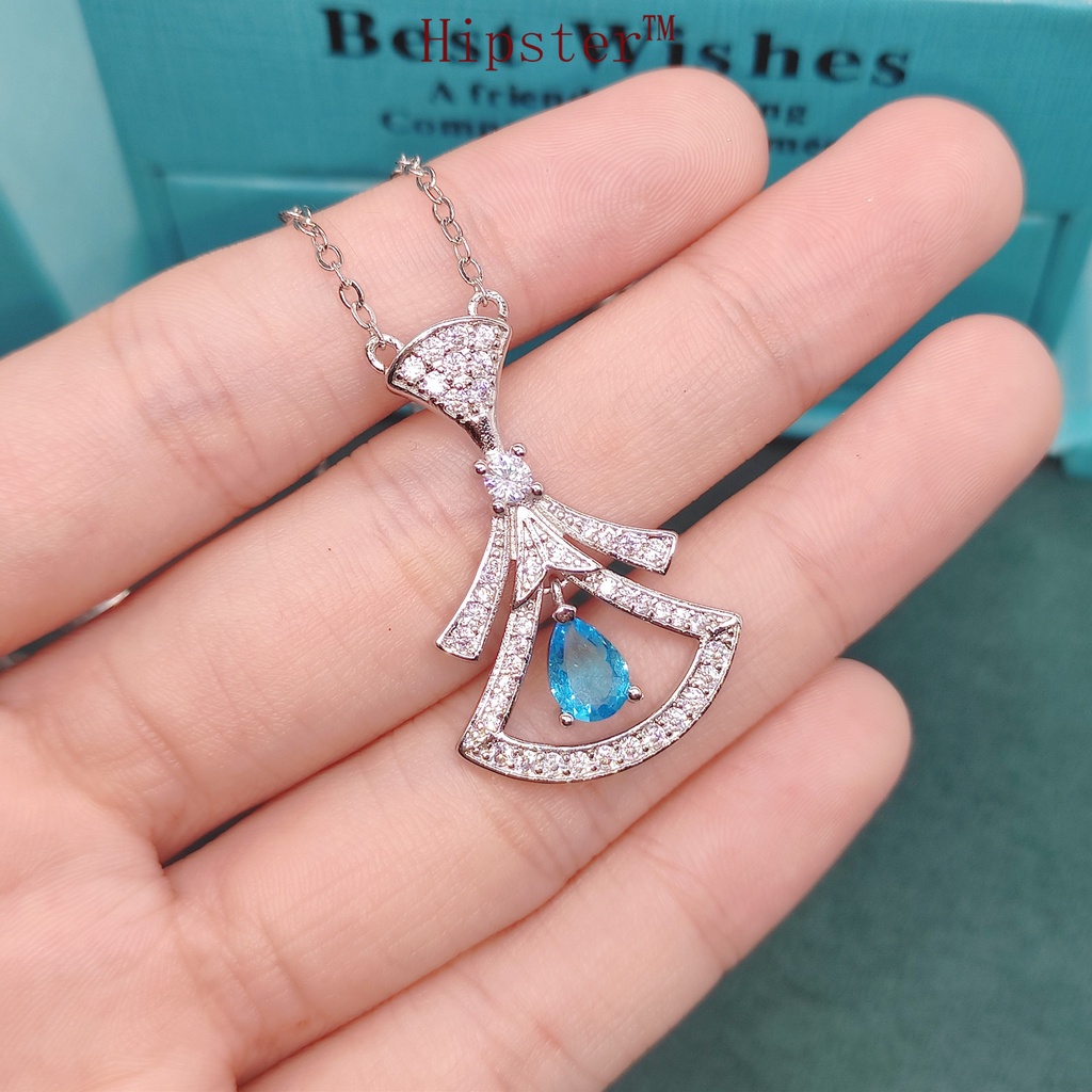 Women's High-Grade Necklace Set Topaz Earrings