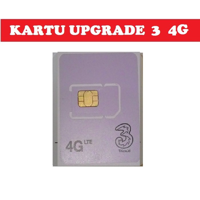 Kartu Perdana Upgrade 4G Tri Three 3   BONUS Kuota 30GB   SENDIRI