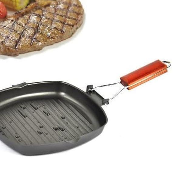 ❀ Square Grill Pan Teflon non stick frying pan wajan mini ♕