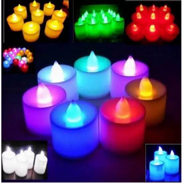 Lilin Elektrik Mini Nyala Warna Unik / lilin elektrik makassar