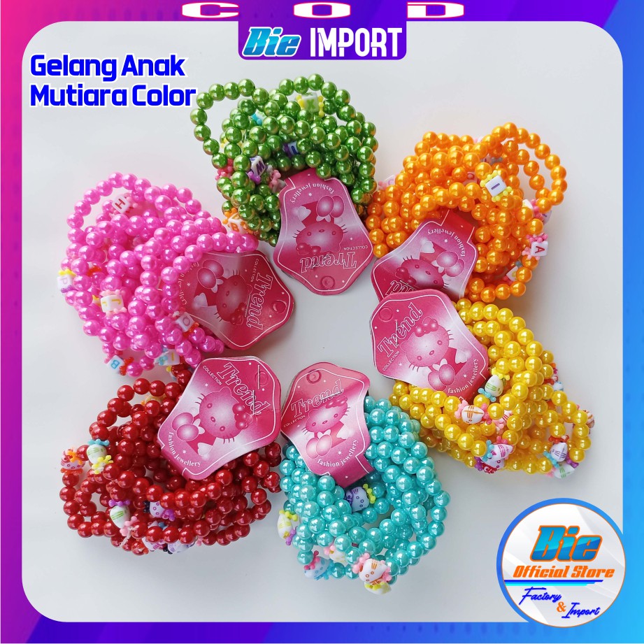 Gelang Mutiara Anak Karakter Impor Best Seller