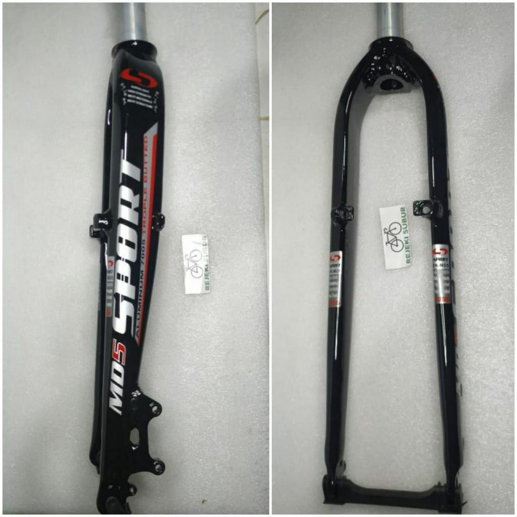 Fork Rigid MD5 SPORT discbrake  26 27.5 700 29  Alloy Hitam Putih