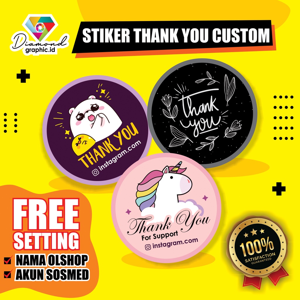 

STIKER THANK YOU OLSHOP CUSTOM