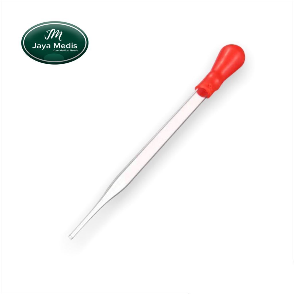 ( 10 pcs ) Pipet Tetes Premium Pendek Dot Merah