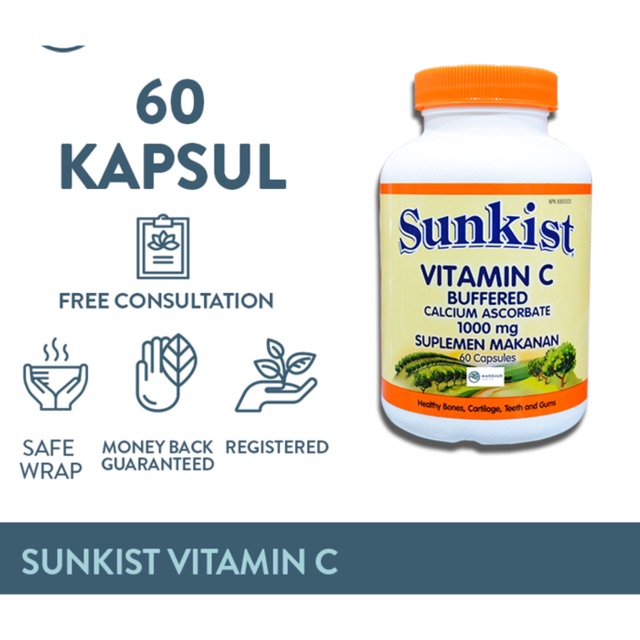 Sunkist Vitamin C 1000mg 60 kapsul