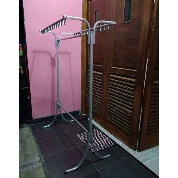 Jemuran Baju Alumunium Capstok atau Jemuran Gawang Hongkong BINA KARYA