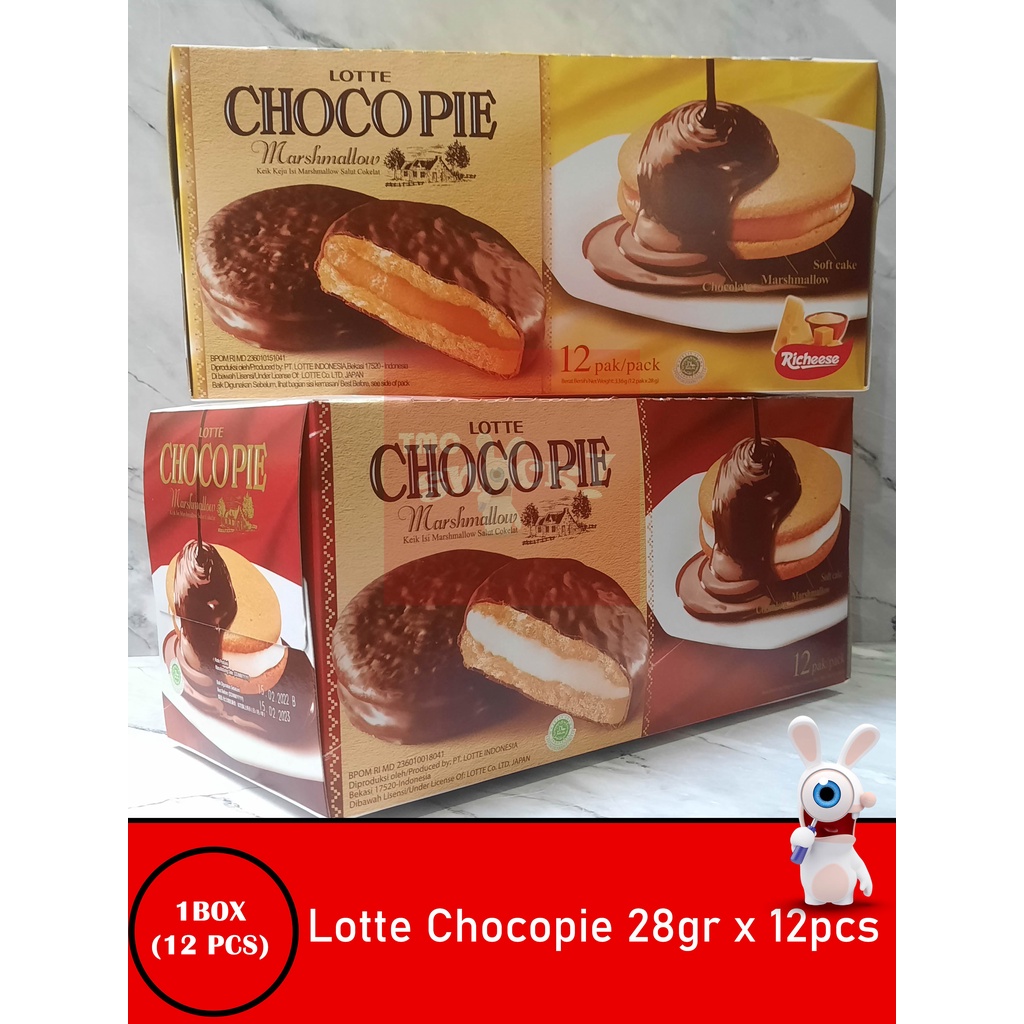 

Lotte Chocopie 28gr x 12pcs -Biscuit Coklat enak