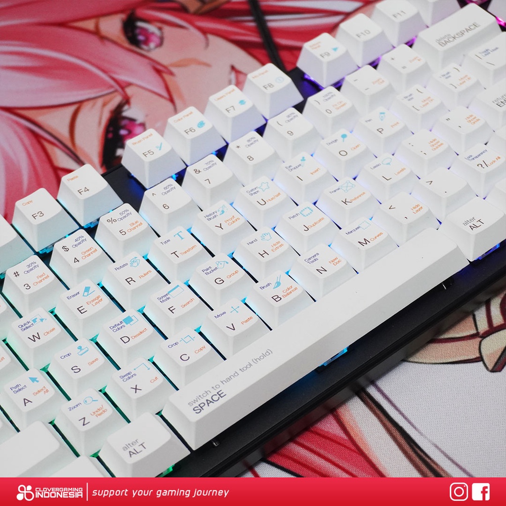 Keycaps CLV PBT Designer - PBT Dye-Sub Fullsize 104 Keyset Custom