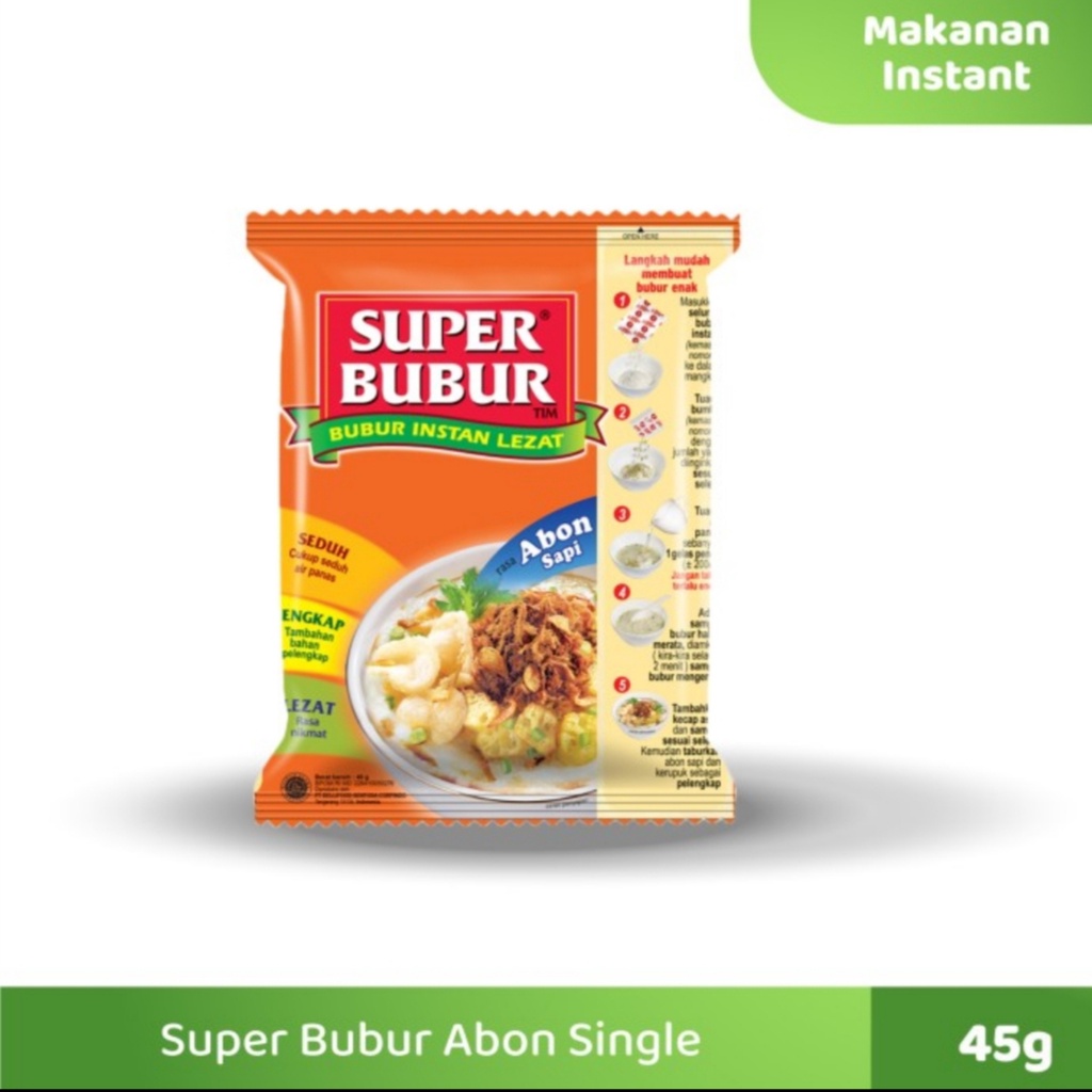 Super Bubur Abon Sapi Single 45 Gr