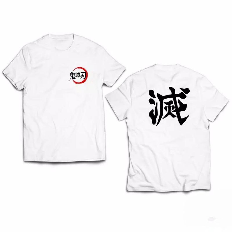 kaos kimetsu demon slayer hitam/putih/marun