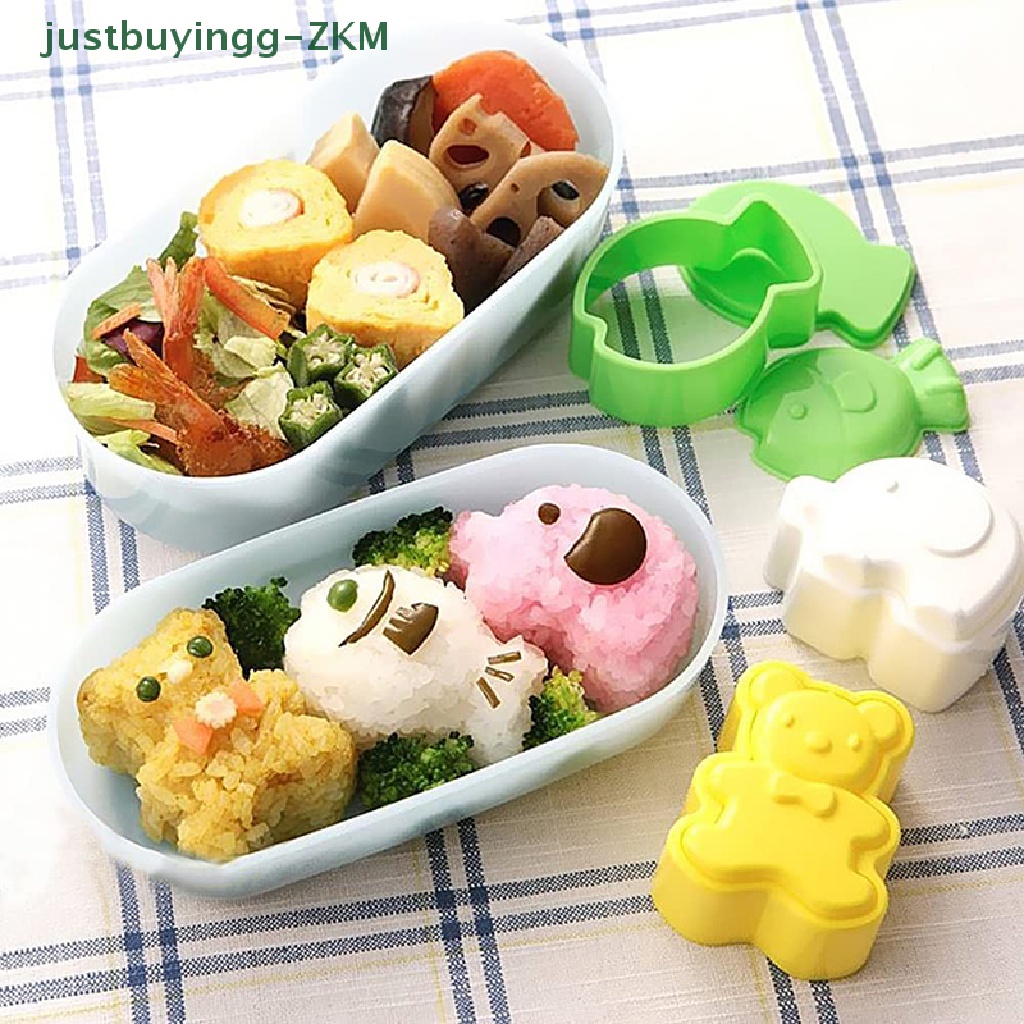 3pcs / set Alat Cetakan Pembuat Bola Nasi Sushi 3 Hewan Untuk Dekorasi