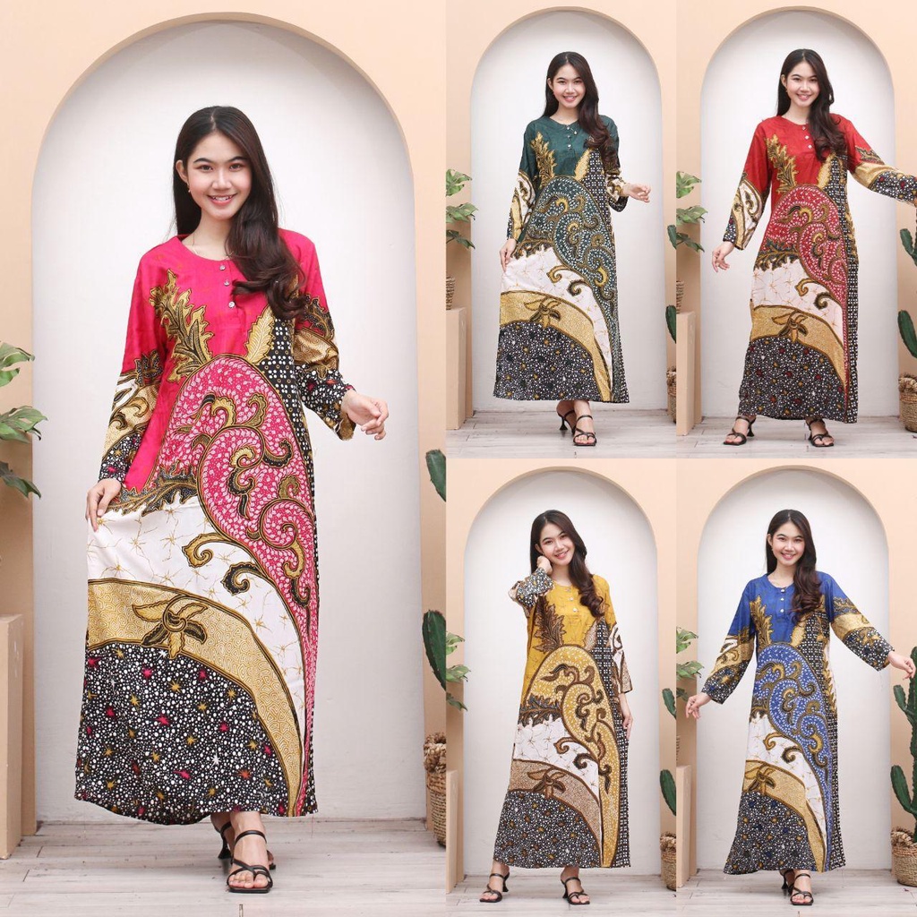 Longdres Batik SAFARA Daster Panjang Busui Batik Terbaru By Grosir Daster