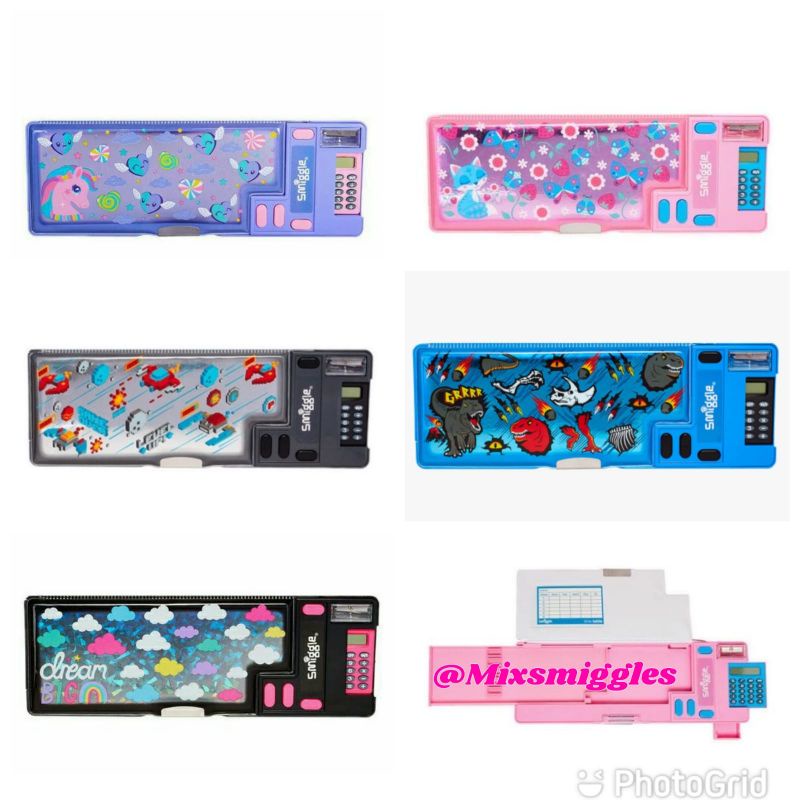 

smiggle pensil case pop out peppy dino