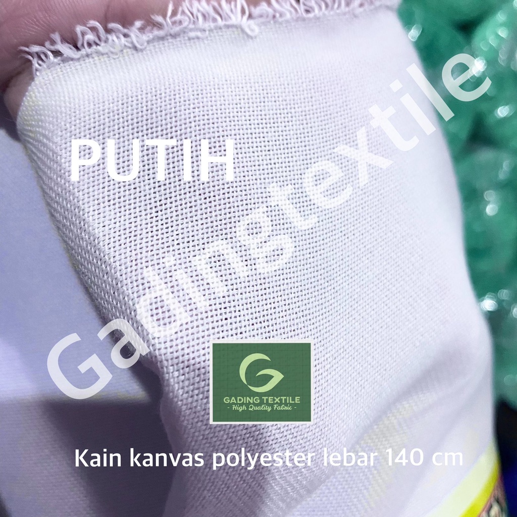 ( per 1 roll ) kain KANVAS POLYESTER canvas PE warna hitam biru navy putih lebar 140 cm isi 45 meter bahan diy tas totebag tote goodie bag souvenir pouch sepatu dekorasi dekor kerajinan tangan craft tirai hordeng gorden piknik printing sublime sublim