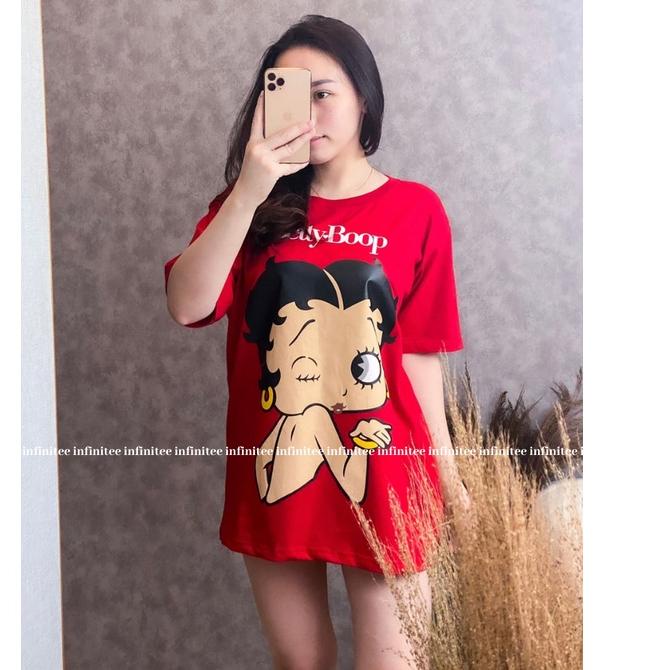 Kaos Oversize Wanita Atasan Wanita Jumbo Bahan Cotton Combed 30s ✓