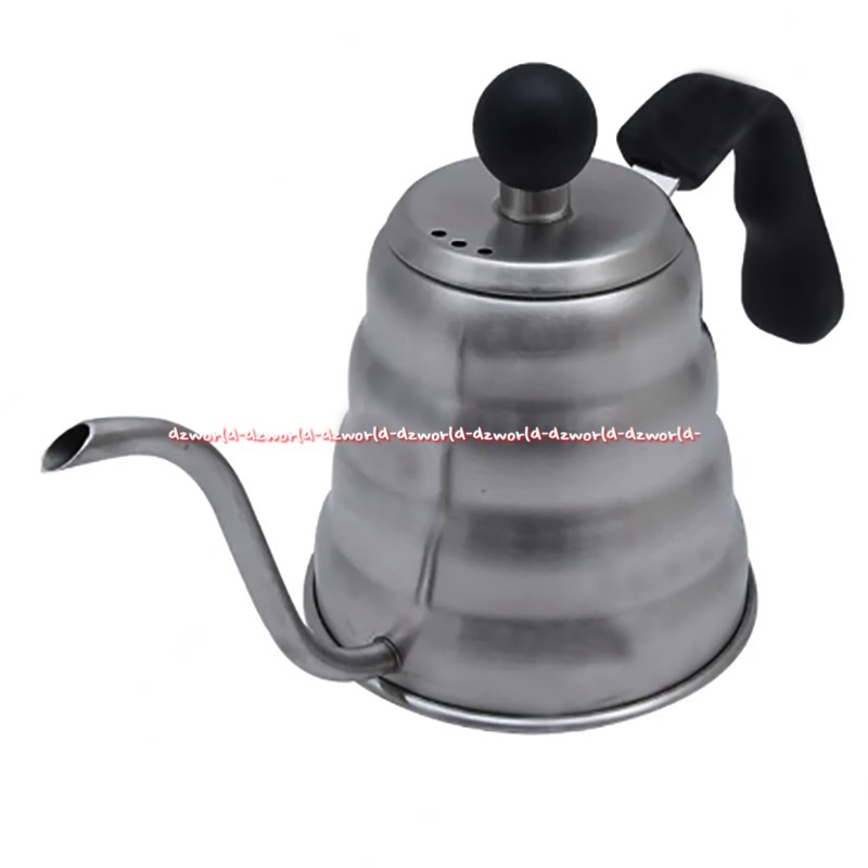 Krishome S/S 304 Coffee Pot Gooseneck With Black Handle 700ml Kris Home Teko Cerek Ujung Runcing Model Ulir Untuk Seduh Teh Kopi Stainless Steel Goo seneck SS