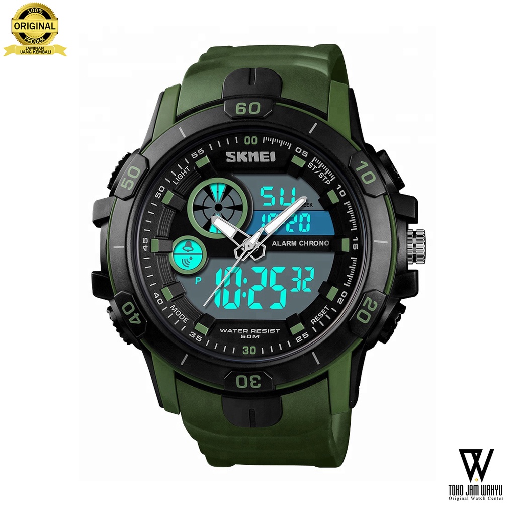 Skmei 1428-H Jam Tangan Pria - Green- Resin Strap