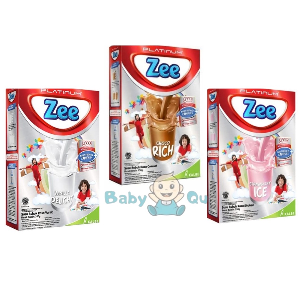 Susu Zee Box Platinum 350 gr / Vanilla, Coklat, Strawberry / Azzamode