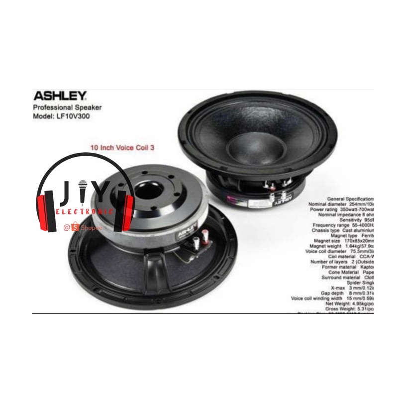 Speaker Ashley 10 inch LF10V300 Original