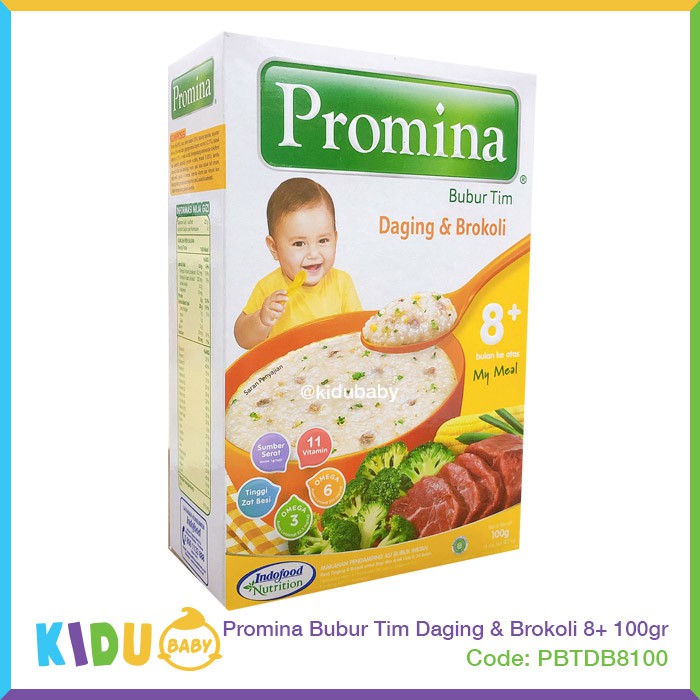 Promina Bubur Tim 8 bulan keatas 100gr Bubur Bayi Makanan Bayi Sehat MPASI Kidu Baby