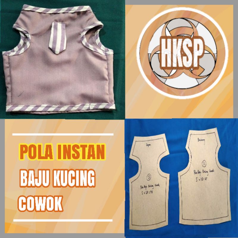 Pola Instan Baju Kucing Cowok I Baju Kucing I Pola murah I Pola jadi I Pola jahit I