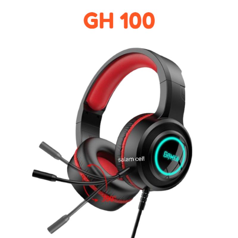 Headset Game Earphone GAMEN GH1100 PRO GH 1100 GH2100 GH 1000 GH 100 3.5mm Audio Jack Input RGB LED Light Braided Wire Gaming