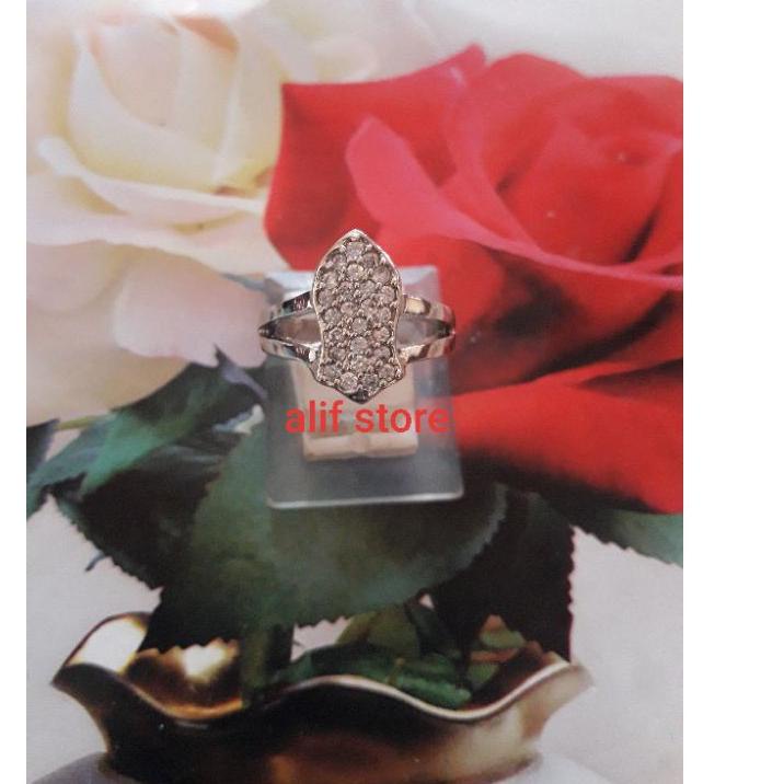 Terpercaya cincin terompah permata wanita.batu zirkon