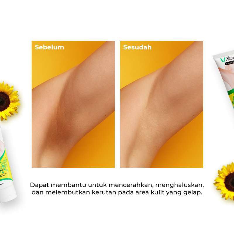 V NATURAL UNDERARM CREAM 60ML PEMUTIH KETI / KETIAK PERAWATAN TUBUH