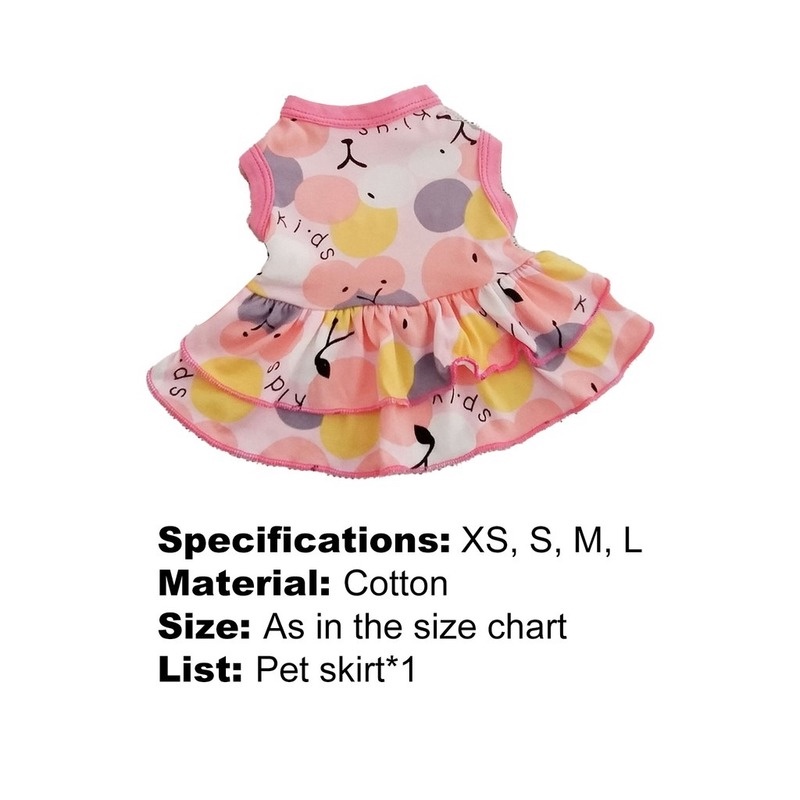 ★〓YUFeiPet〓★ Dog Summer Clothes Princess Dress Miniskirt Lovely Korean Printing Thin Section of Small and Medium Dog Cat Clothing