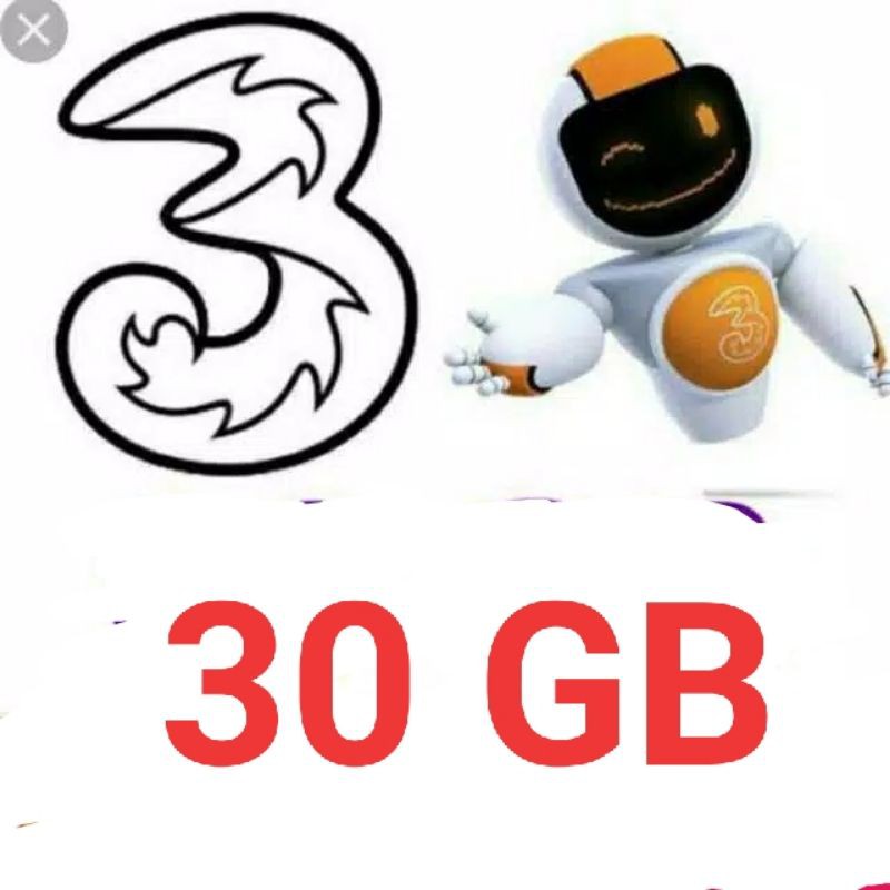 Paket Data TRI 30 GB
