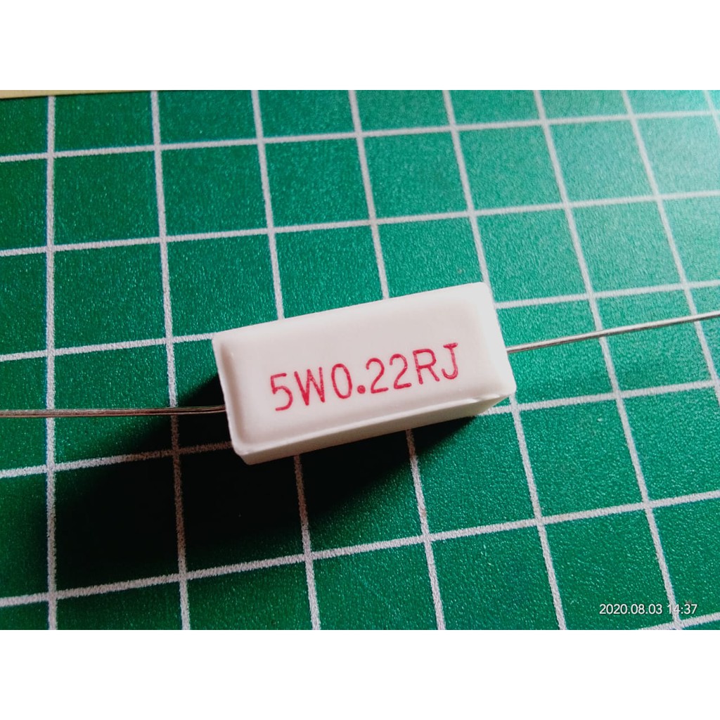 [PAS-9079] RESISTOR KAPUR 5WATT 0.22OHM ORIGINAL