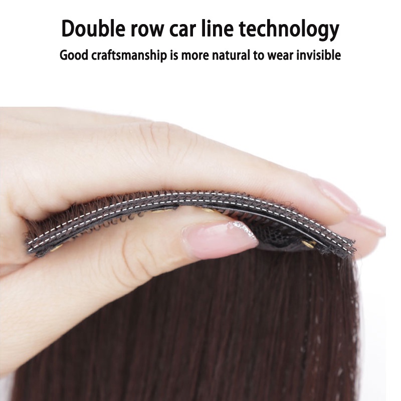 Wig Rambut Palsu Wanita Pemanjang /Meningkatkan Volume Rambut/Tak Terlihat Empuk/serat Buatan Rambut Palsu- olo