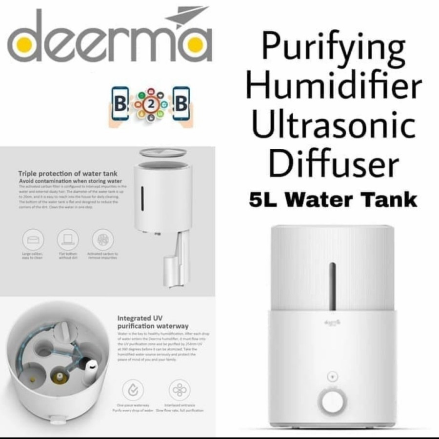 DEERMA Purifying Humidifier Ultrasonic Diffuser 5L - DEM-SJS600