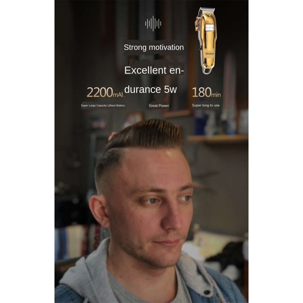 KEMEI KM-1983 PG - Professional Rechargeable Electric Hair Clipper TJ