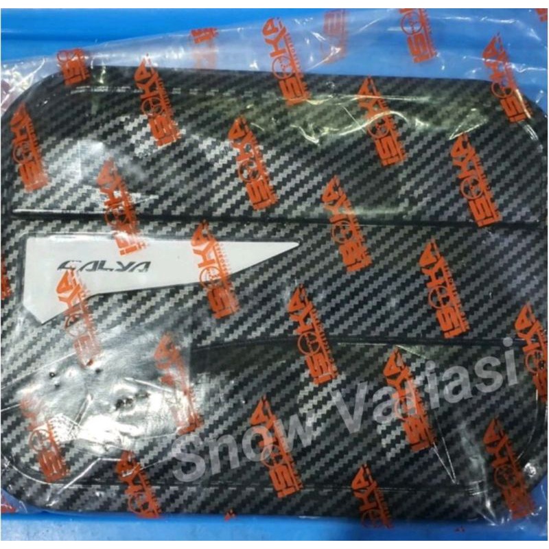 Tank Cover Calya Sigra  2016 2018 2020 2021 Carbon Lis List Merah Putih