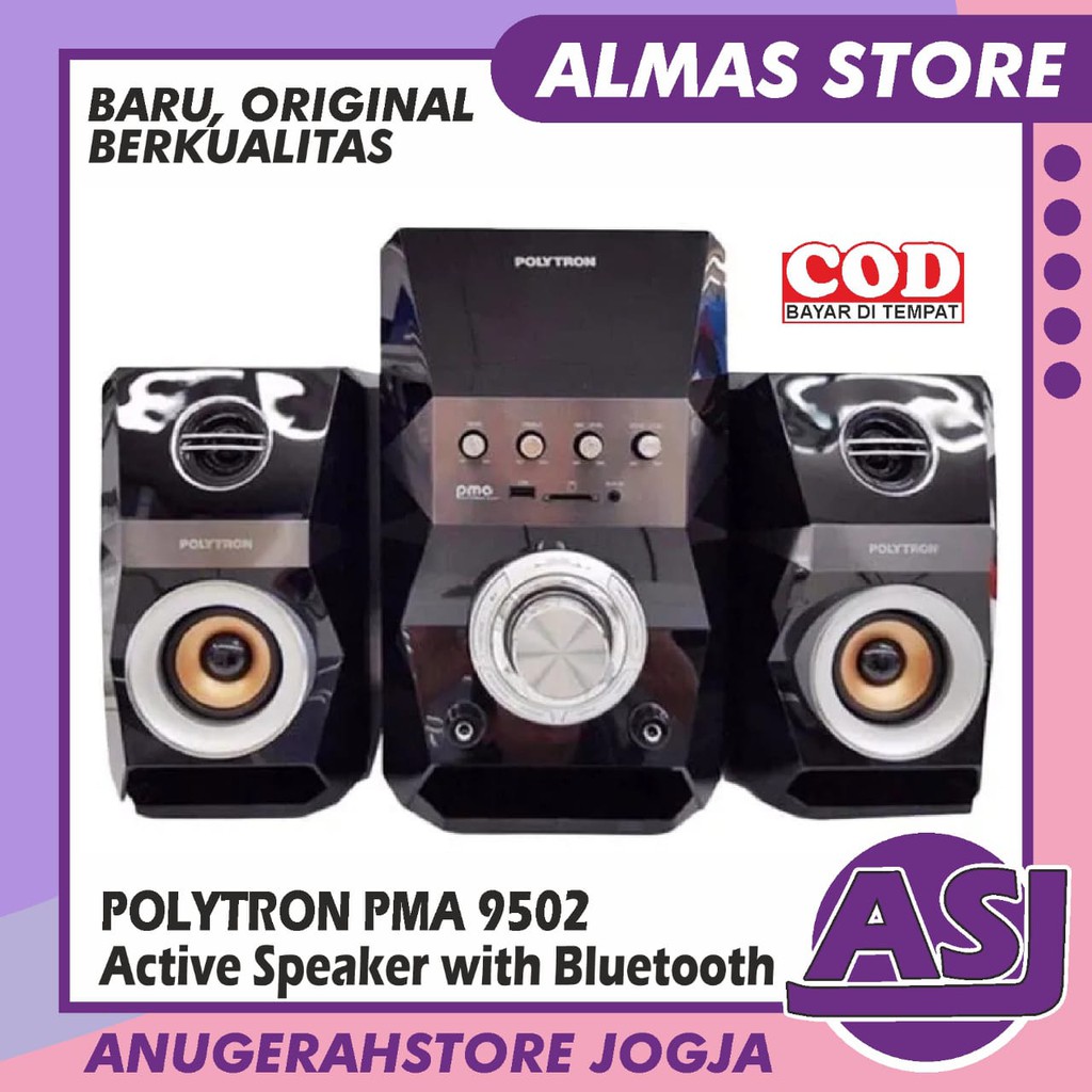 Speaker Speker Aktif Polytron Subwofer Karaoke Bluetooth Tv Blutut PMA 9502