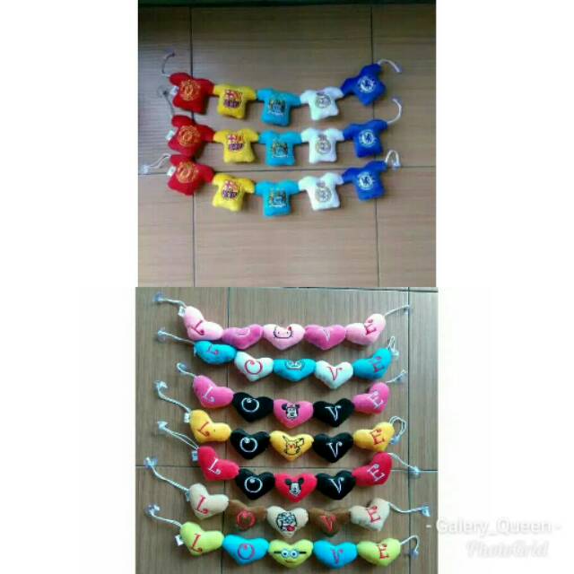 Boneka Renceng Boneka Tempelan Kaca Mobil Karakter Baju Bola