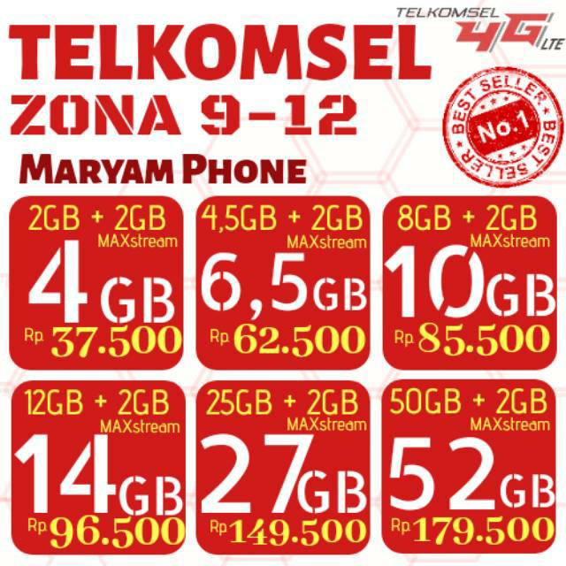 [PROMO] INJECT ISI ULANG KUOTA TELKOMSEL ZONA 9-12 SIMPATI AS LOOP 2GB
