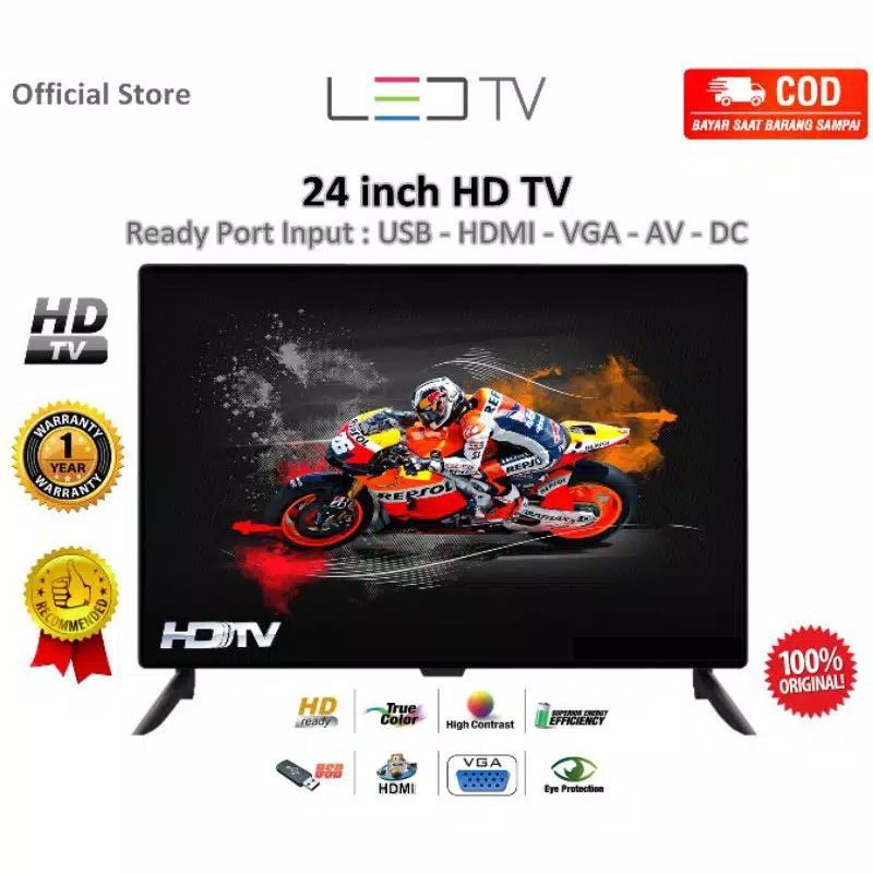 PROMO - TV LED DIGITAL 24 Inch Gambar HD Garansi 1 Tahun