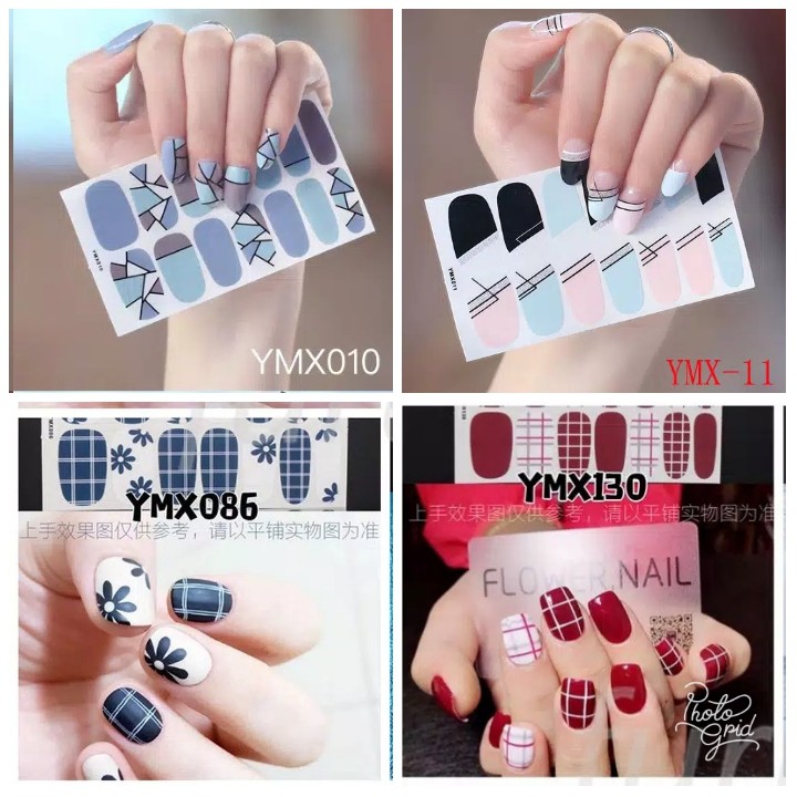 Nail sticker motif / sticker kuku / stiker kuku / nail stiker glitter