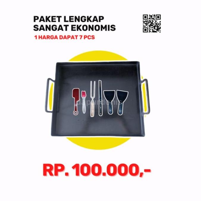 ] Wajan Roti Bakar Paket Wajan Burger Wajan Kebab Pembakaran Roti Bakar