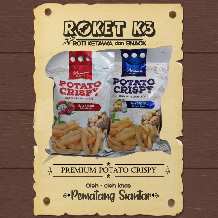

Premium Potato Stick Makanan Ringan Snack Kerupuk Jajanan Cemilan Enak - Original