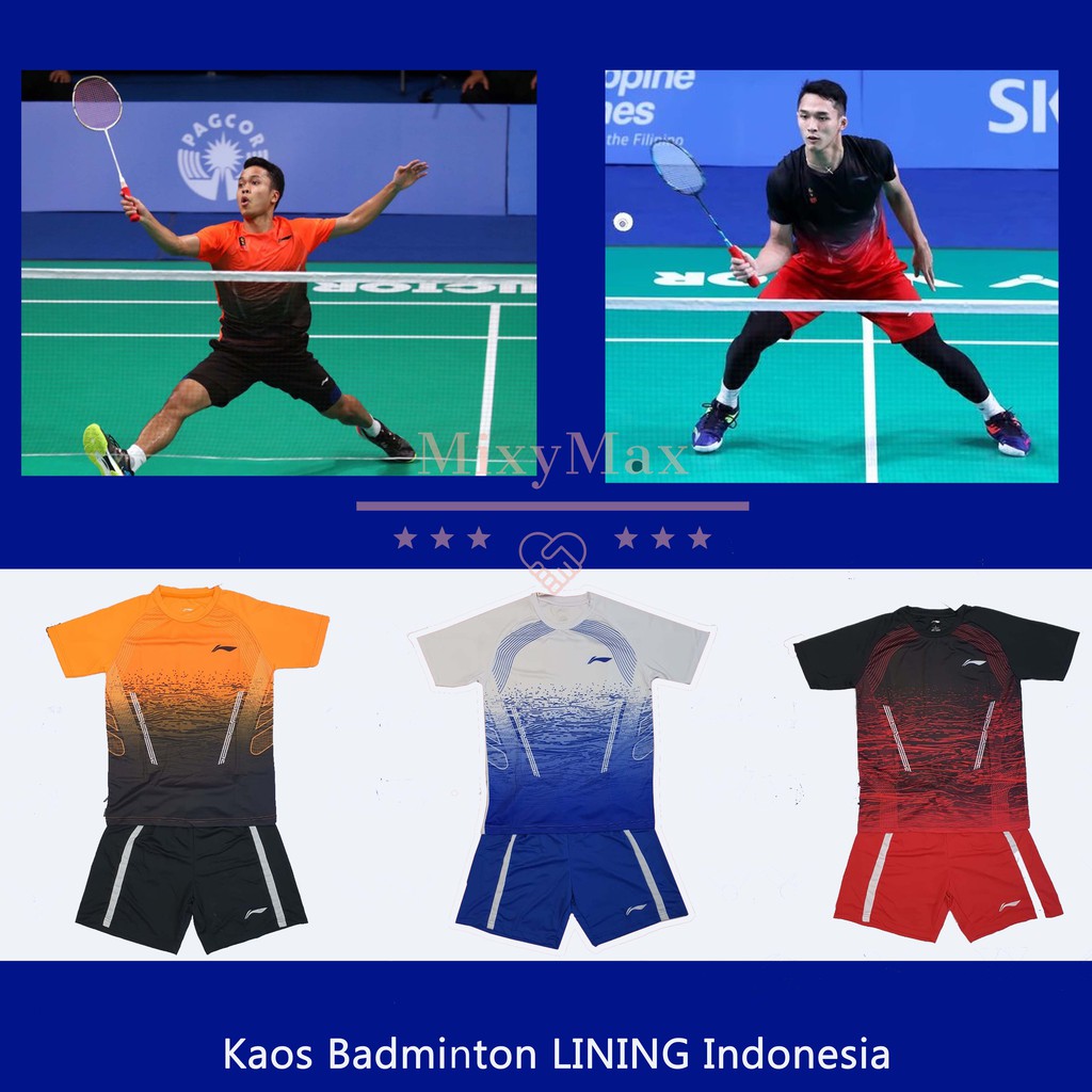 Setelan Kaos  Celana Badminton  Tim  Indonesia Beregu 