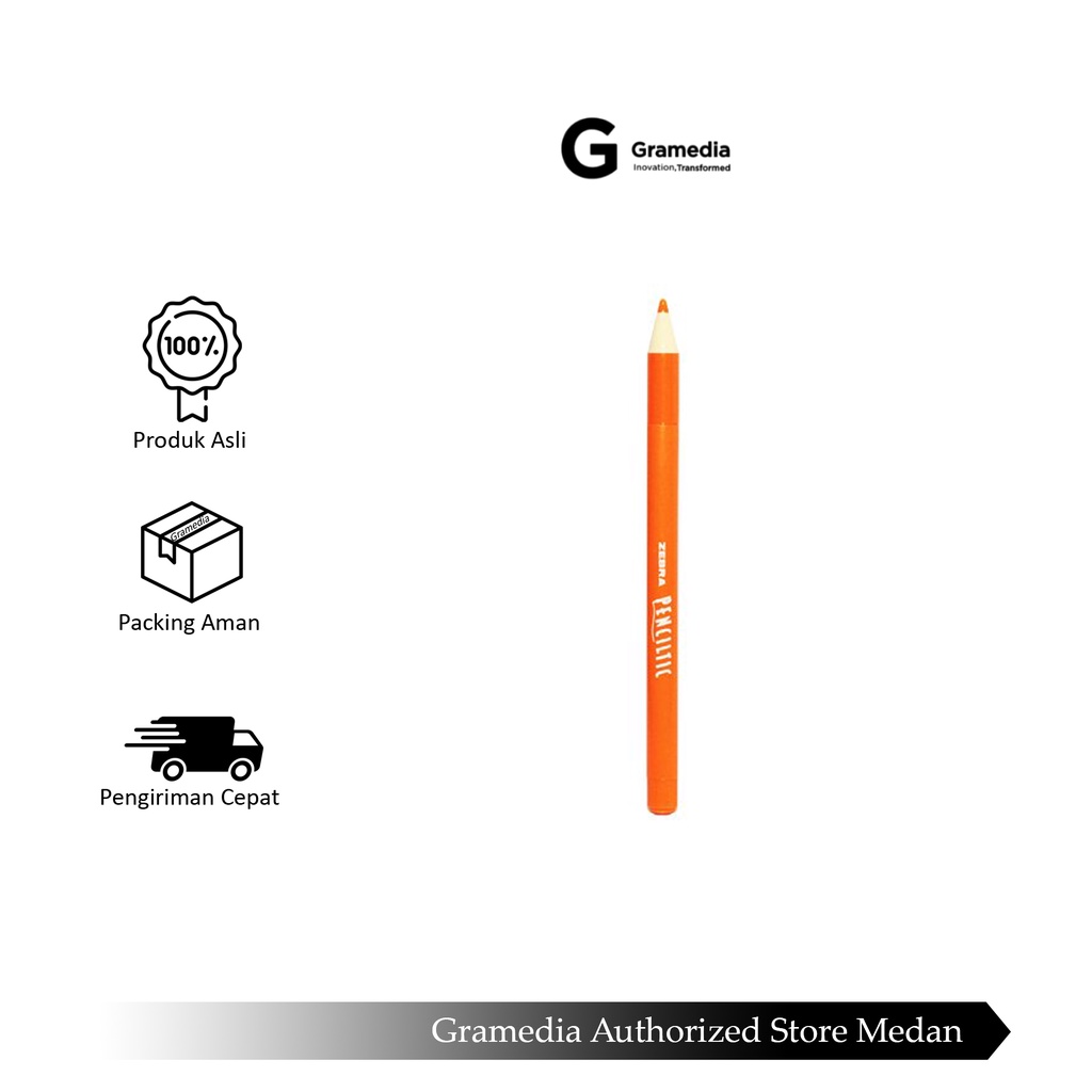 

Gramedia Medan - ZEBRA PINCILTIC ORANGE