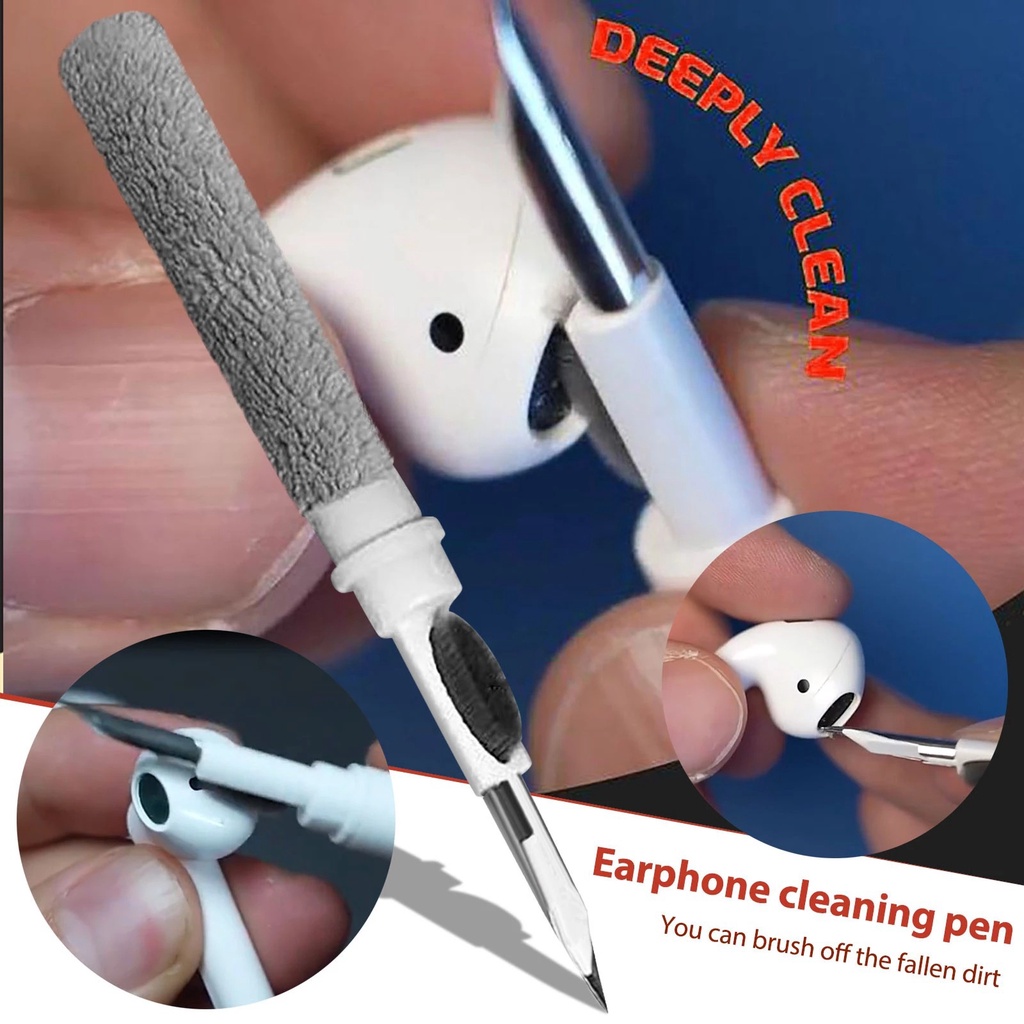 Pembersih Headset Earbuds Headphone Earphones Cleaning Pen Brush Kit for Air pods Pro 1 2 3 Charging Box Multifunction Cleaner Charger WM01 LADALA